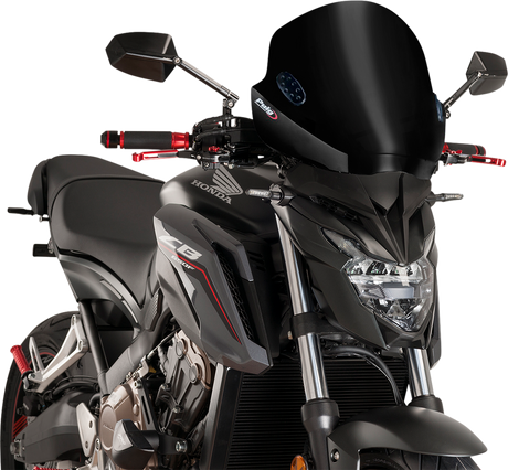 Puig Hi-Tech Parts 5022N Trend Windscreen - Black | Street