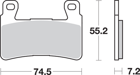 SBS HS Series Sintered Front Brake Pads - 734HS (Honda RVT1000R RC51 / Hyosung GT650R 1998–2016)