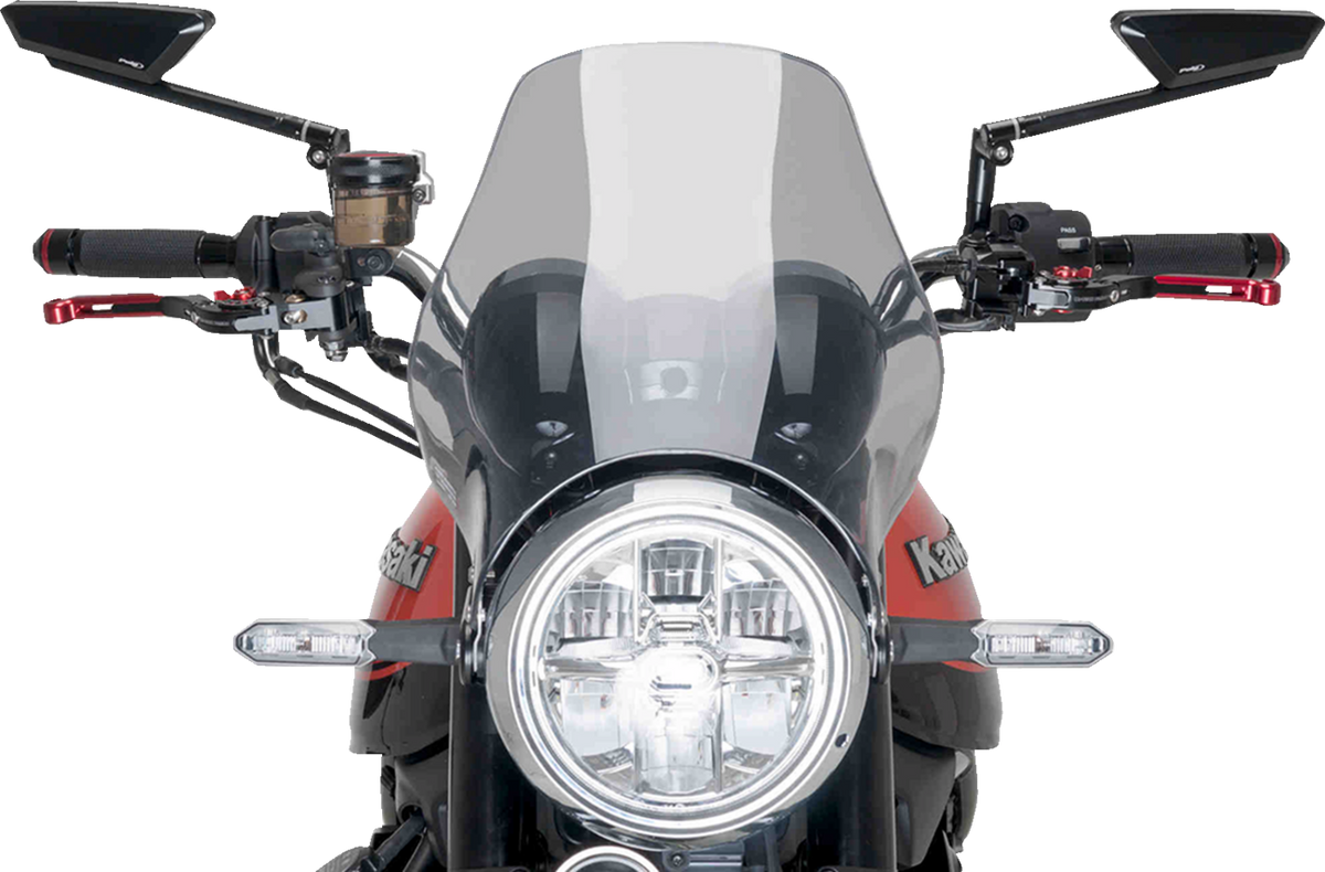 Puig Hi-Tech Parts 21347H Naked Windshield - Smoke - Z900RS/SE | Street