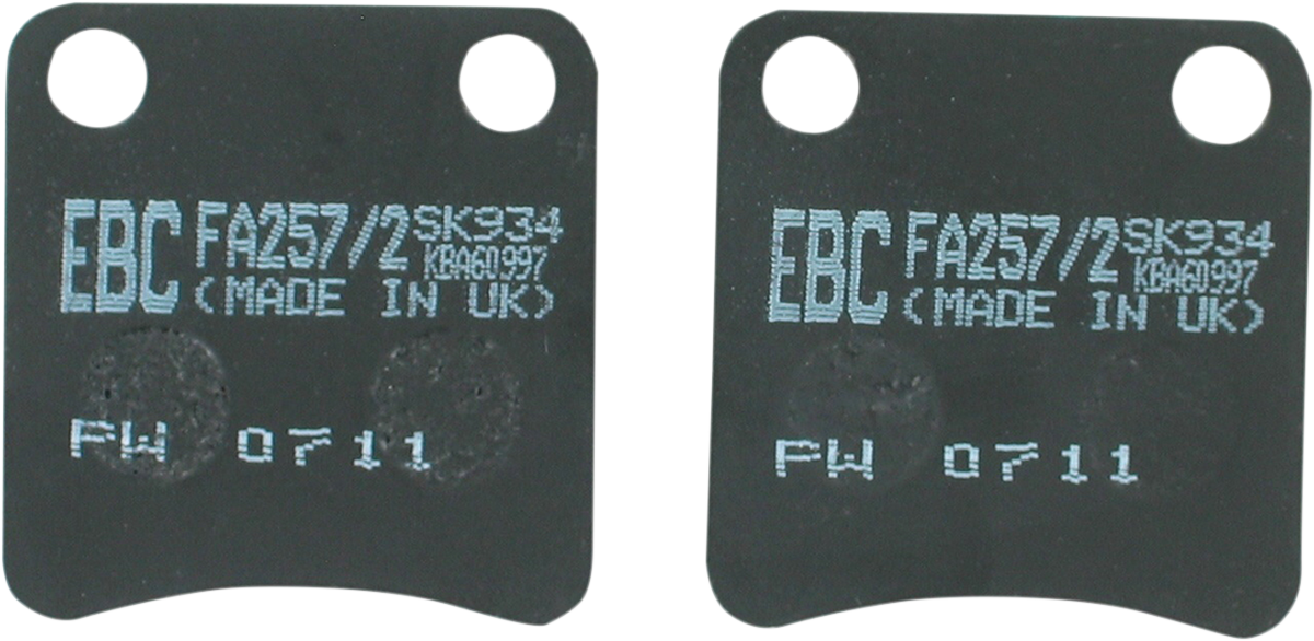 EBC SFA Series Organic Base Brake Pads - SFA257/2 (Honda / Piaggio / Kymco / BMW / Aprilia 2001–2024)