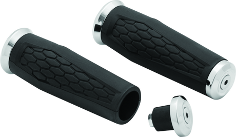 Kuryakyn Hex Grips 7/8inch Universal Chrome - Cycle City Outdoors
