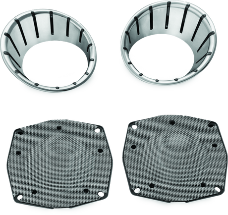 Kuryakyn LED Speaker Bezels 96-13 Touring Models Chrome - Cycle City Outdoors