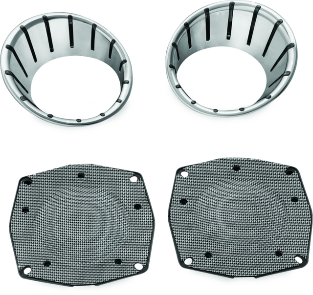 Kuryakyn LED Speaker Bezels 96-13 Touring Models Chrome - Cycle City Outdoors