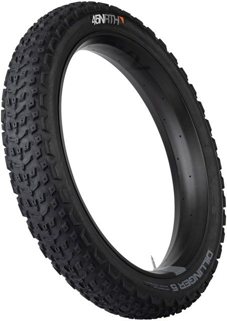 45NRTH Dillinger 5 Fat Bike Tire - 26x4.6 Black | 120 TPI Tubeless | Custom Studdable