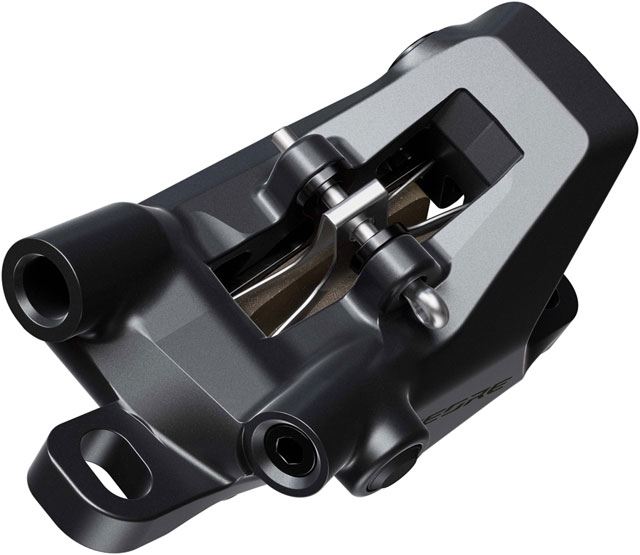 Shimano Deore M6200 Disc Brake And Lever - Left/Front, Post Mount, 2-Piston Caliper, Sm-Bh90-Ss Hose, Metal Pads, Gray/Black