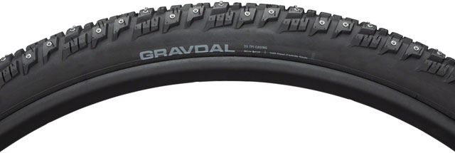 45NRTH Gravdal Studded Winter Road Tire - 650bx38 | 240 Carbide Steel Studs | 33 TPI