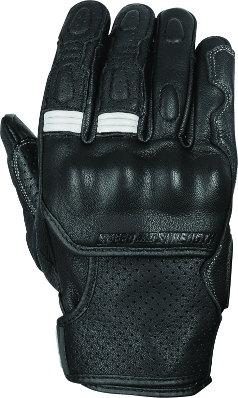 Speed and Strength Twist of Fate Leather Gloves Black/White - Small - Cycle City Outdoors