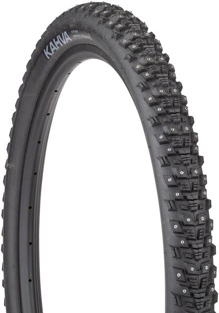 45NRTH Kahva Studded Winter Tire - 27.5x2.1 Black | 240 Concave Carbide Studs | 60 TPI Tubeless