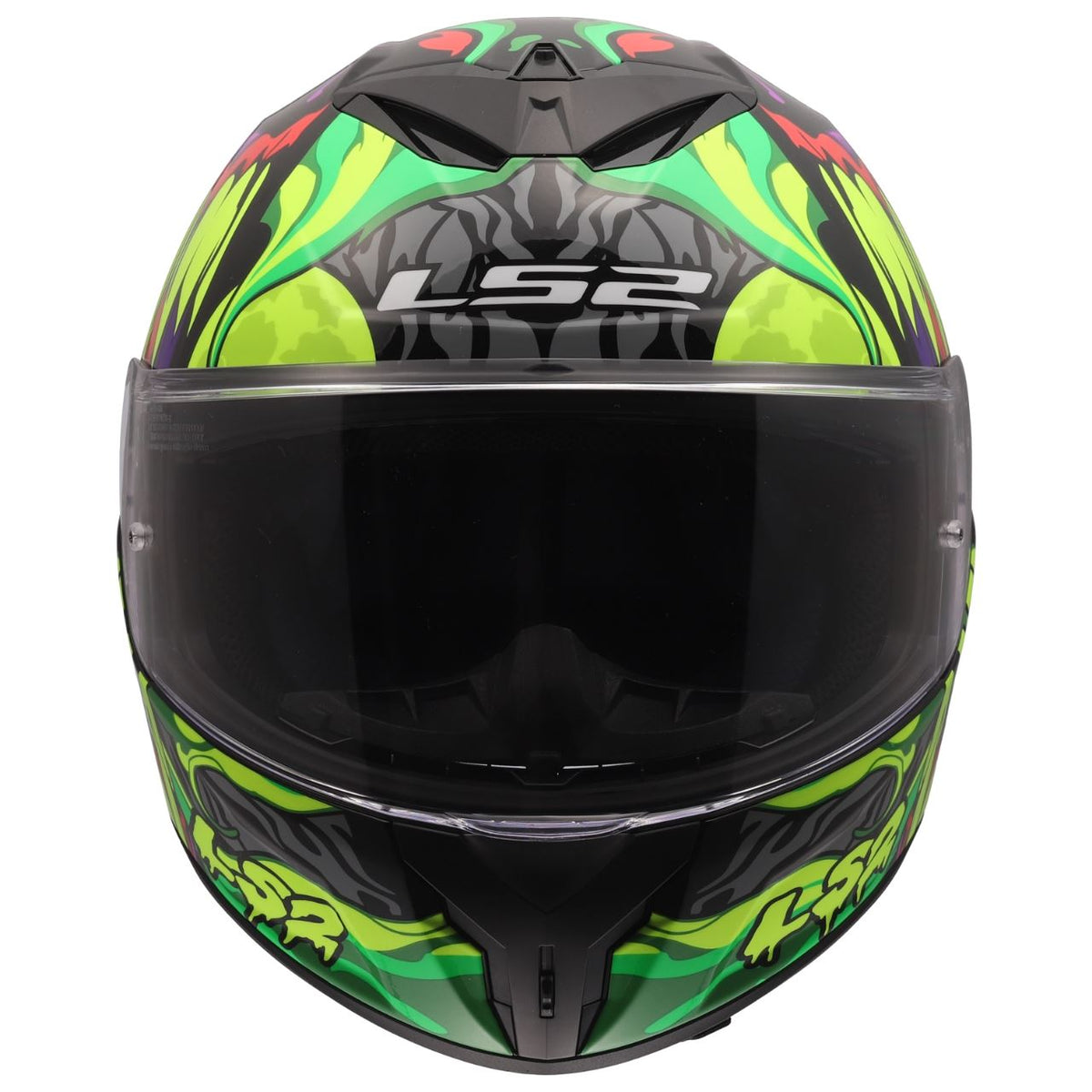 LS2 Rapid III Full Face Street Helmet | Lycant | Gloss Black/Green/Purple | XS–3XL | 820-1141