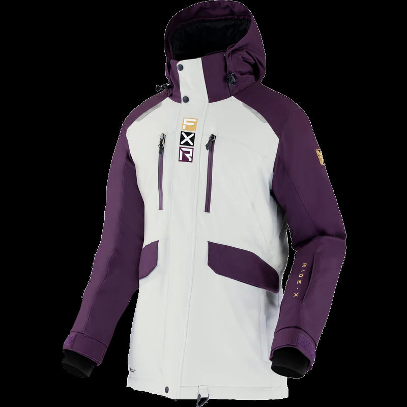 FXR Women's Aerial Jacket Bone/Plum
