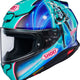 Shoei RF-1400 Hatsune Miku TC-4 Full-Face Motorcycle Helmet - Teal/Blue