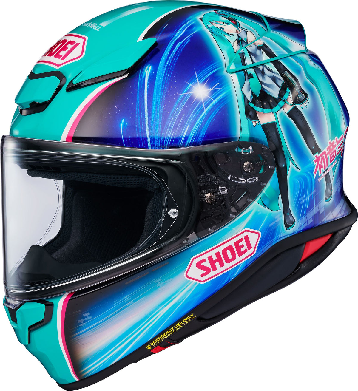 Shoei RF-1400 Hatsune Miku TC-4 Full-Face Motorcycle Helmet | AIM+ Shell & Pinlock EVO Included