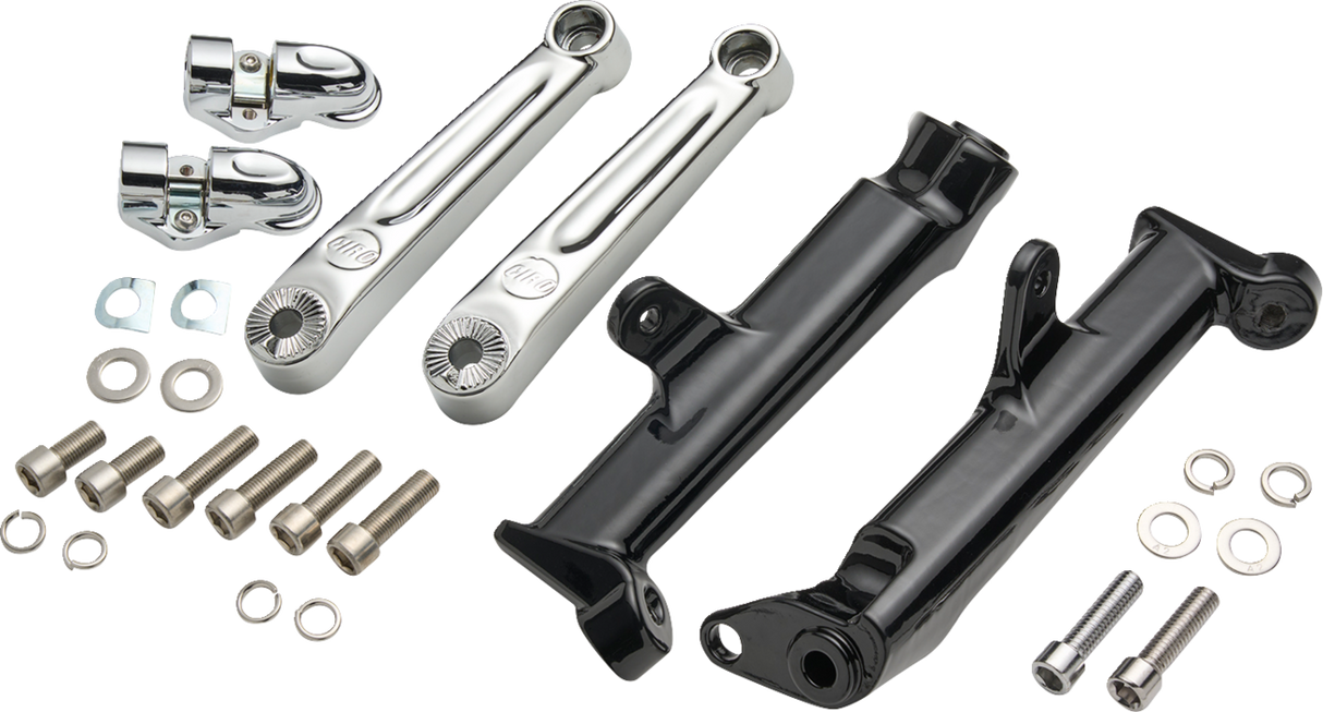 CIRO Frame Mounted Adjustable Highway Peg Mount - Extended - Chrome 60601