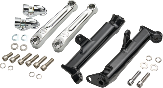 CIRO Frame Mounted Adjustable Highway Peg Mount - Extended - Chrome 60601