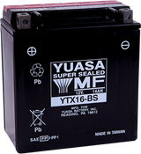 YUASA AGM Battery - YTX16-BS - .78 L YUAM32X6S