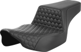 SADDLEMEN Step-Up Seat - Extended Reach - Front Honeycomb - Gray Stitch - FL '23-'24 823-07-17802