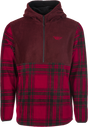 Fly Half Zip Pullover Hoodie Red Plaid 2x - Cycle City Outdoors