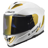 LS2 Assault III Full Face Helmet | Solid | Gloss White/Gold | XS–3XL | 818-1161