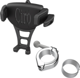 CIRO Phone Holder - Constrictor - Black - Chrome 1-1/8" | 1-1/4" Handlebar Mount 50354