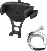 CIRO Phone Holder - Constrictor - Black - Chrome 1-1/2" Handlebar Mount 50356