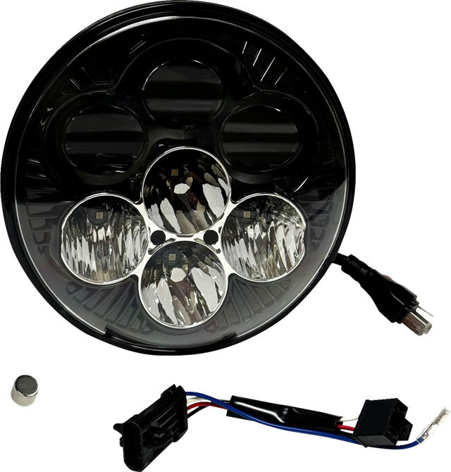 CUSTOM DYNAMICS Headlight - Shark Demon? - LED - Color Changing SD2-7-14