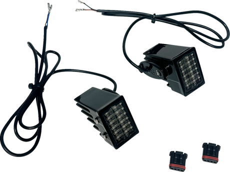 CUSTOM DYNAMICS Rear Strut Mount LED Turn Signals - Black with Smoke Lens CD-RTS-18ST-B