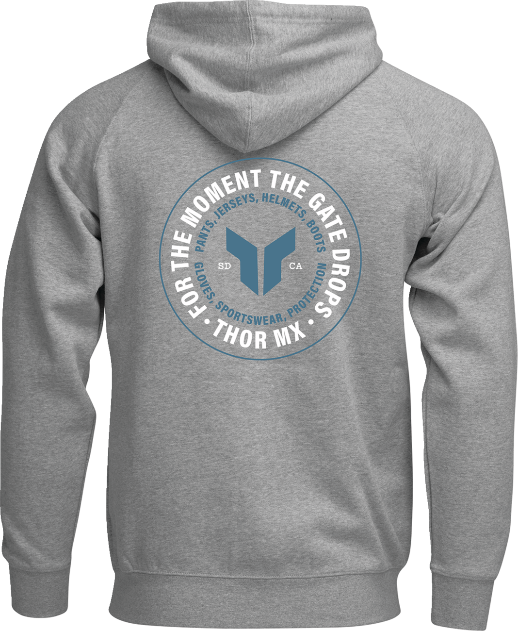 THOR Badge Zip-Up Hoodie - Heather Gray - Large 3050-7025