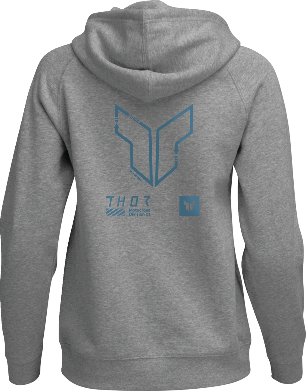 THOR Women's Trax Pullover Hoodie - Heather Light Gray - Large 3051-1242