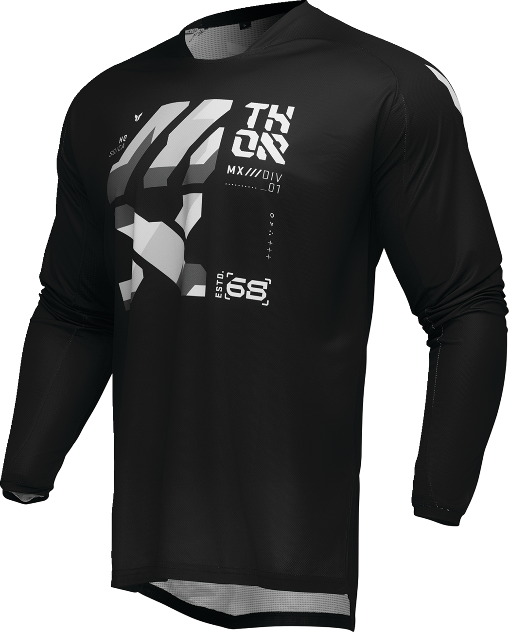 THOR LAUNCHMODE Brave Jersey - Black/Gray - 3XL 2910-8224