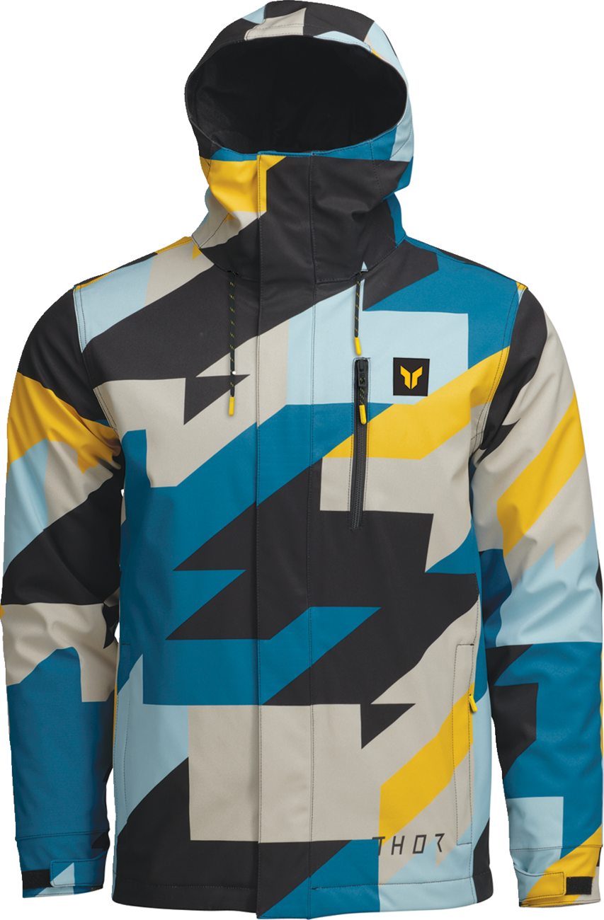 THOR Brave Heavyweight Tour Jacket - Blue/Yellow - XL 2920-0820