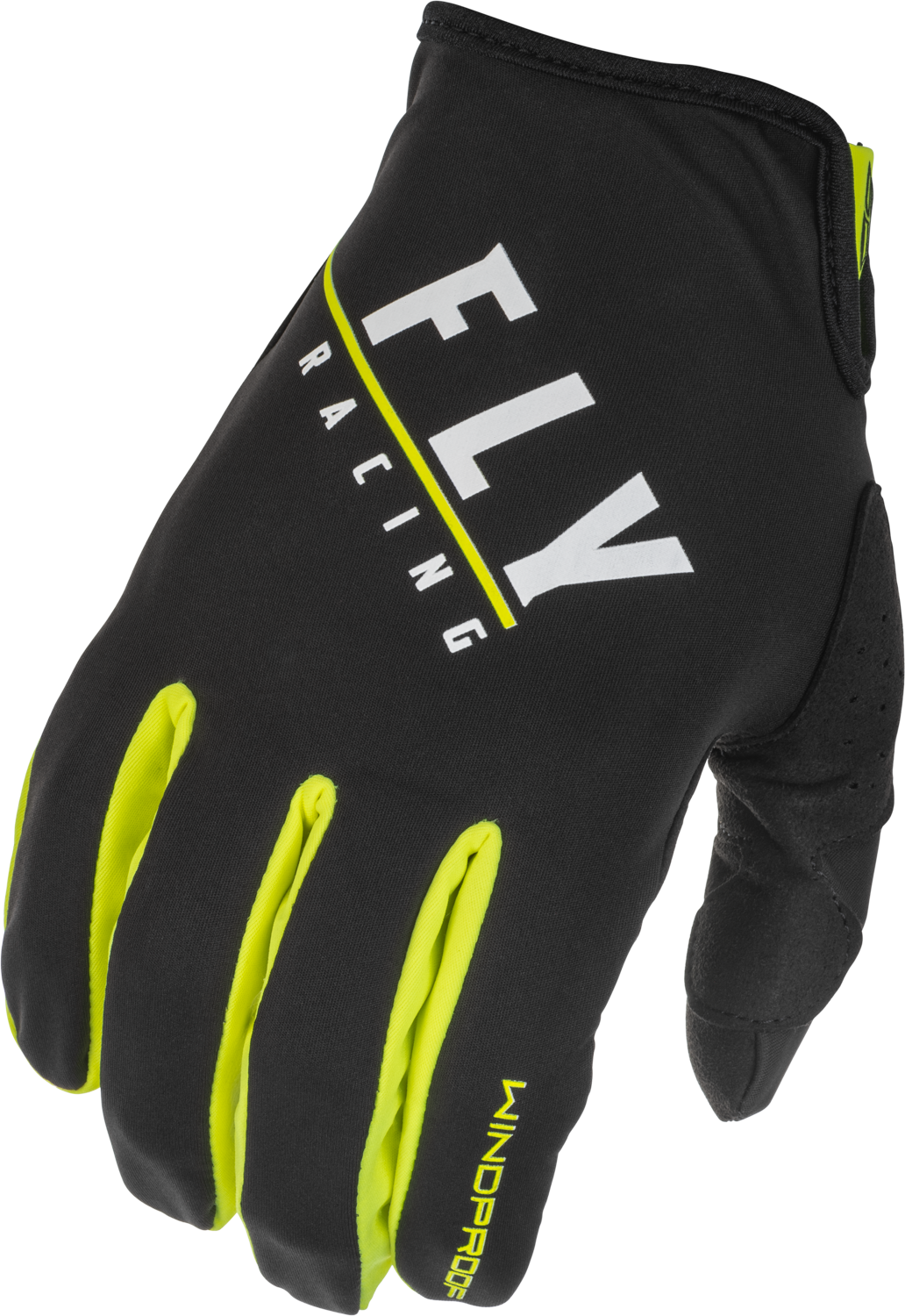 Windproof Gloves Black/Hi Vis Sz 07 - Cycle City Outdoors