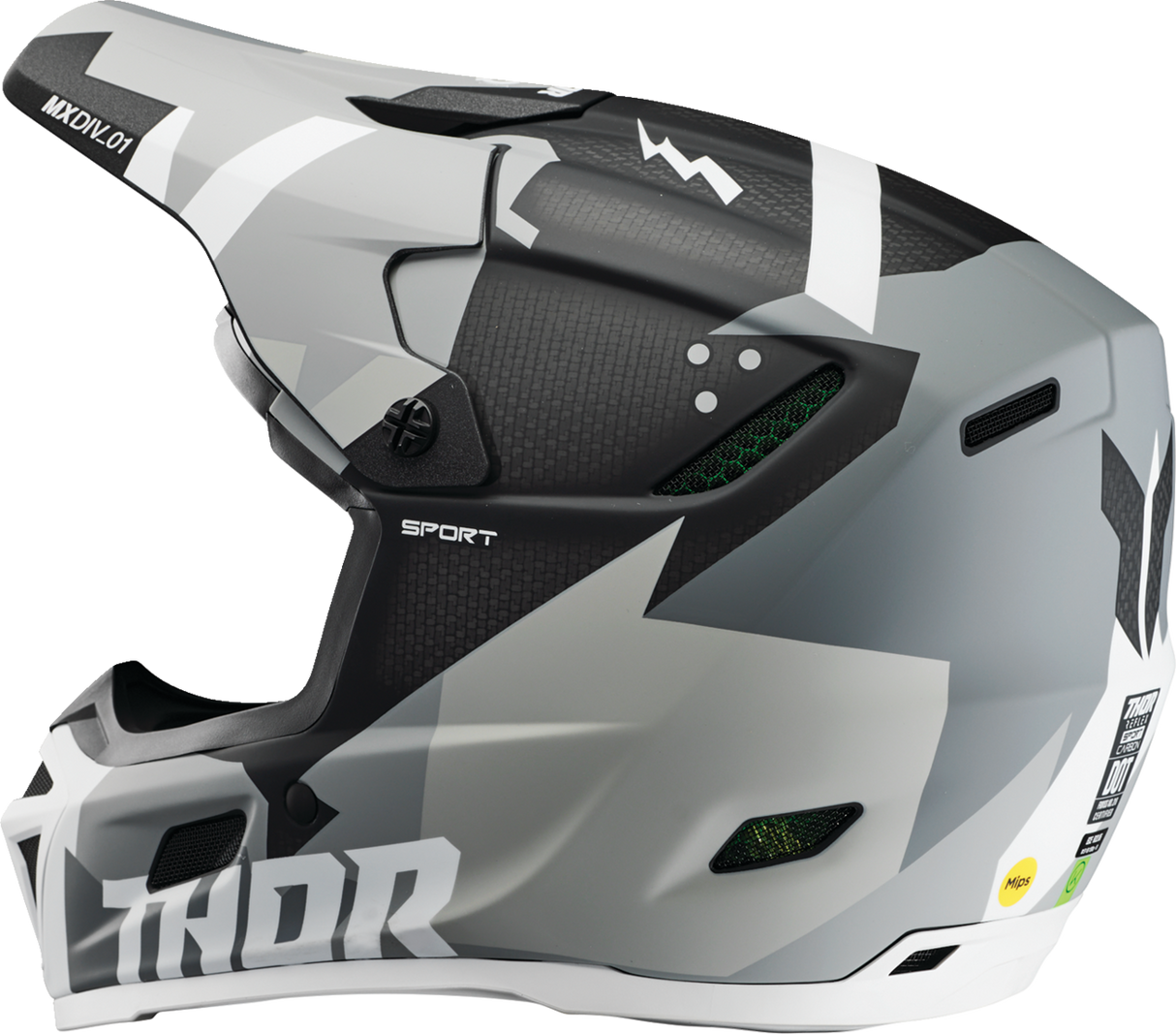 THOR Reflex Sport Helmet - MIPS¨ - Carbon Brave - Gray/White - XL 0110-8761