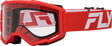 Youth Focus Goggle Red/White W/ Clear Lens - Cycle City Outdoors