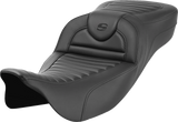 SADDLEMEN Roadsofa* Extended Reach Seat - without Backrest - Tuck-n-Roll - Carbon Fiber - FL '08-'23 808-07B-20500