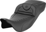 SADDLEMEN Roadsofa* Extended Reach Seat - without Backrest - Tuck-n-Roll - FL '08-'23 808-07B-20300
