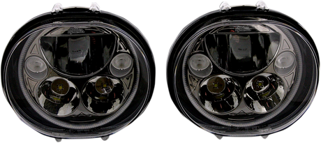 Custom Dynamics LED Headlight - 5-3/4" - Black - Pair CDTB-575OV-B - Cycle City Outdoors