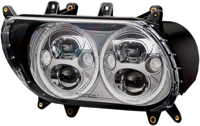 Custom Dynamics Headlight - Chrome - FLTR CDTB-RG-15-C - Cycle City Outdoors