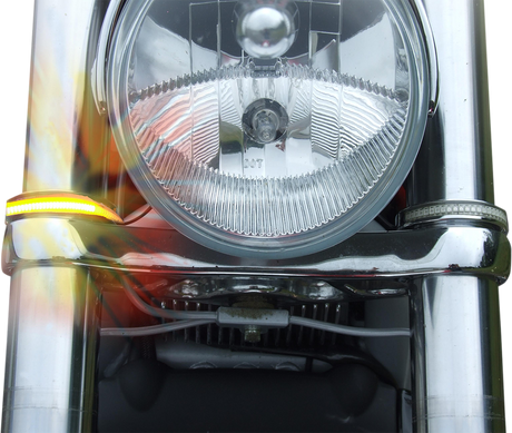Custom Dynamics Wrap-Arounds* LED Lights - 43 mm - Chrome - Smoke/Amber WA43-CS - Cycle City Outdoors
