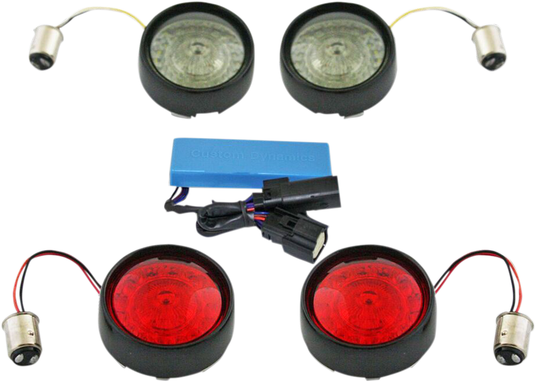 Custom Dynamics Full Bullet Turn Signal Conversion Kit - Black PB-SS-BB-B - Cycle City Outdoors