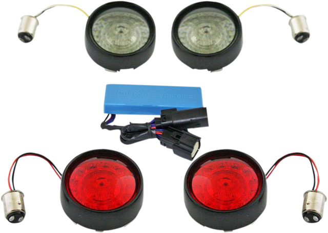 Custom Dynamics Full Bullet Turn Signal Conversion Kit - Black PB-SS-BB-B - Cycle City Outdoors