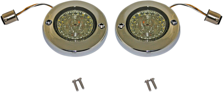 CUSTOM DYNAMICS ProBEAM? Dynamic Ringz? LED Turn Signal - Chrome - Amber/White PB-FB-AW-1157CS