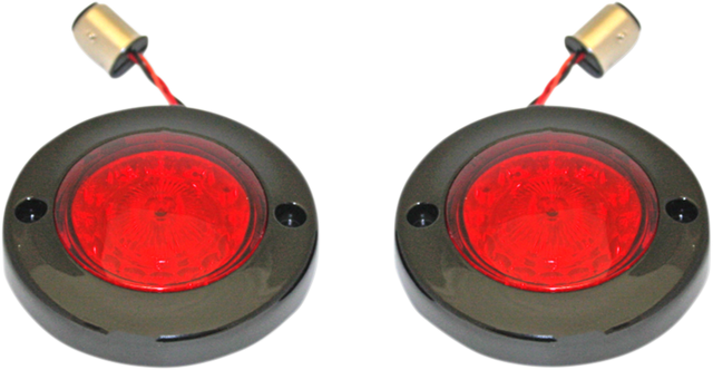 Custom Dynamics LED Flat Turn Signals - 1156 - Black - Red Lens PB-FB-R-1156BR - Cycle City Outdoors