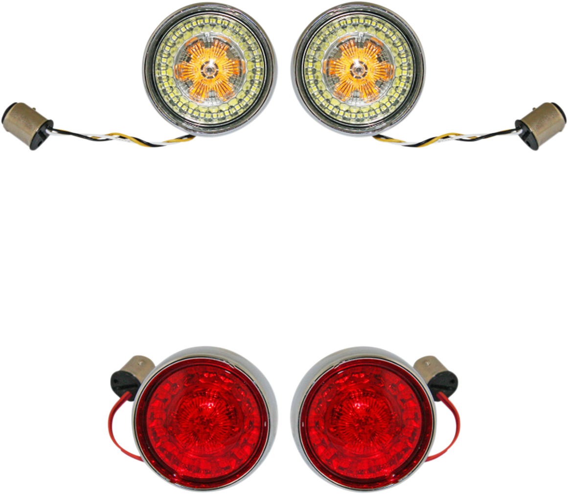 Custom Dynamics Full Bullet Turn Signal Conversion Kit - Chrome PB-BCM2-BB-C - Cycle City Outdoors