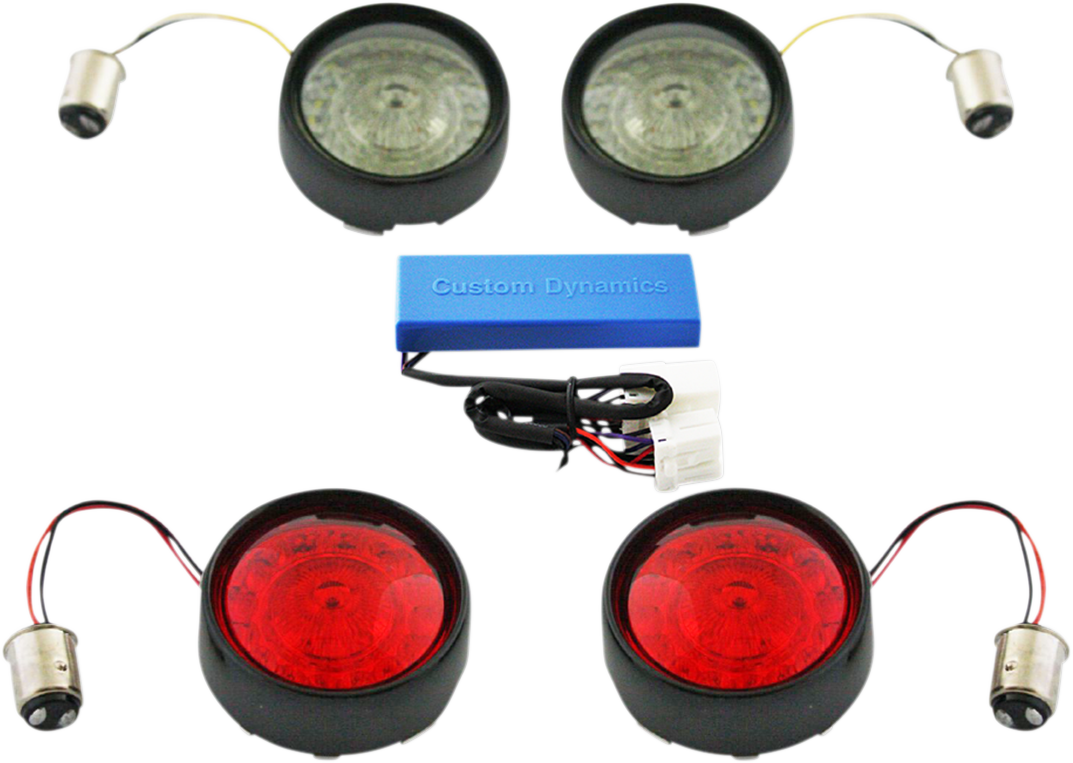 Custom Dynamics Full Bullet Turn Signal Conversion Kit - Black PB-HD-BB-B - Cycle City Outdoors