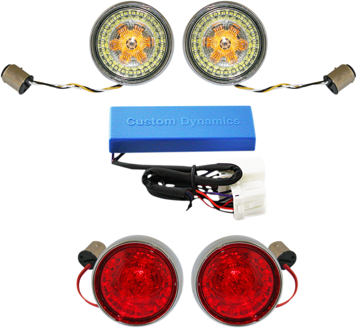 Custom Dynamics Full Bullet Turn Signal Conversion Kit - Chrome PB-HD-BB-C - Cycle City Outdoors