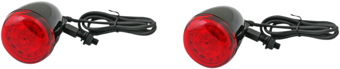Custom Dynamics ProBEAM? Universal Turn Signals - Gloss Black/Red PB-UNV-RTS-RR-B - Cycle City Outdoors