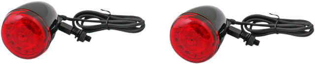 Custom Dynamics ProBEAM? Universal Turn Signals - Gloss Black/Red PB-UNV-RTS-RR-B - Cycle City Outdoors