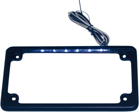 Custom Dynamics LED License Plate Frame - Black LPF-HRZ-B-LP - Cycle City Outdoors