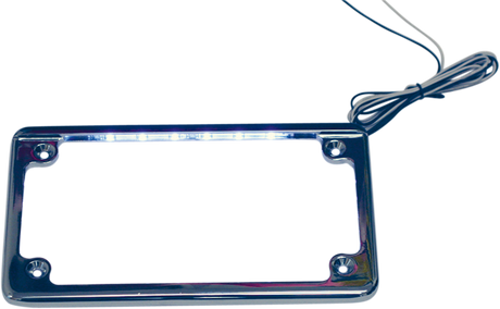 Custom Dynamics LED License Plate Frame - Chrome LPF-HRZ-C-LP - Cycle City Outdoors