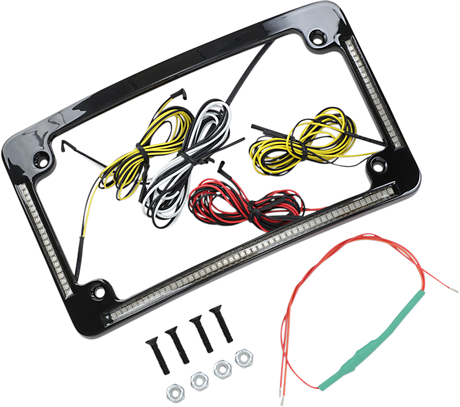 Custom Dynamics License Plate Frame - Radius - Black TF05-B - Cycle City Outdoors